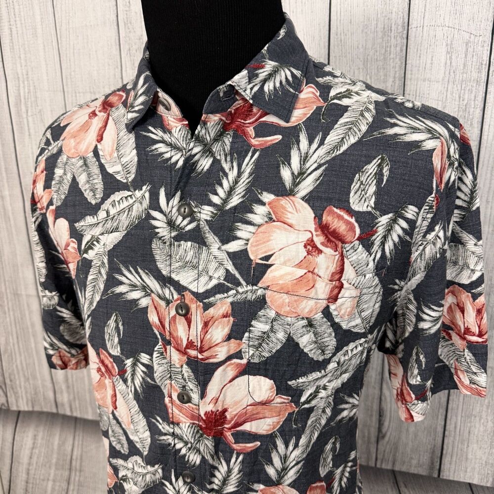 Tommy Bahama Men's Large Multicolor Floral Lenzing Viscose Button-Front Shirt - Picture 2 of 7